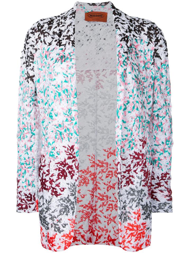 Missoni - Patterned Blazer - Women - Polyester/viscose - 46, White, Polyester/viscose