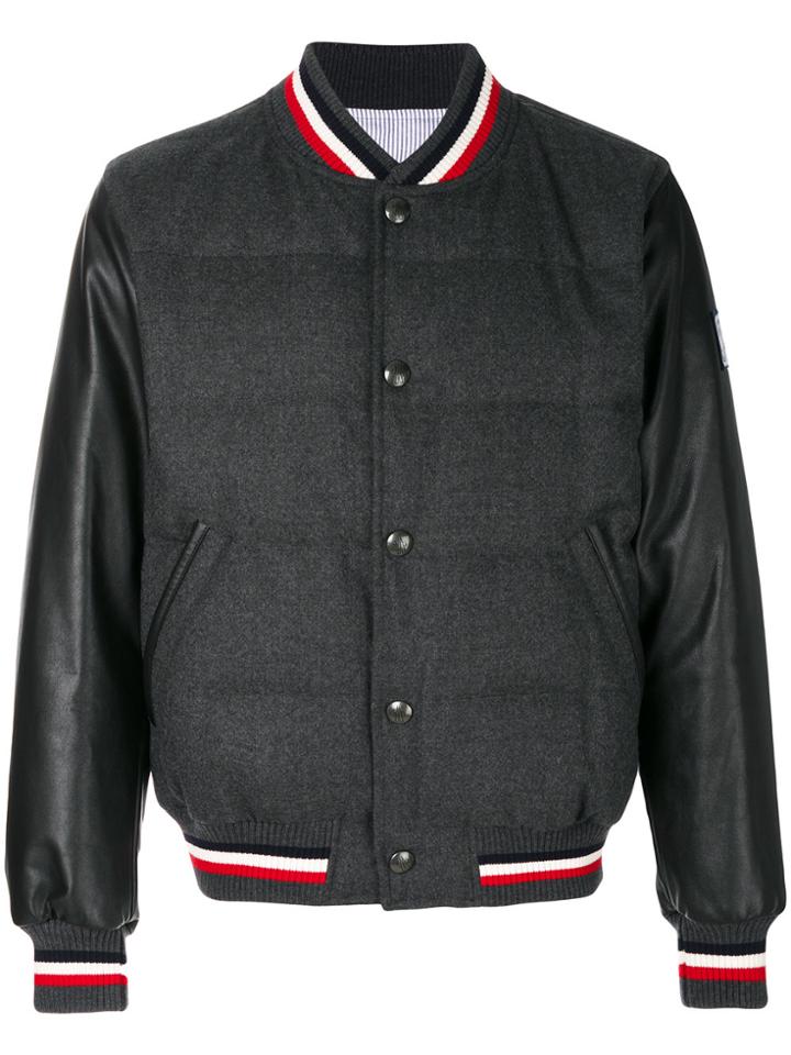 Moncler Gamme Bleu Feather Down Bomber Jacket - Grey
