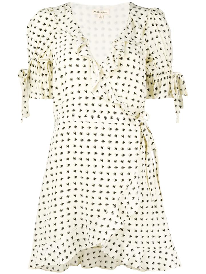 For Love And Lemons Sweetheart Wrap Mini Dress - Nude & Neutrals