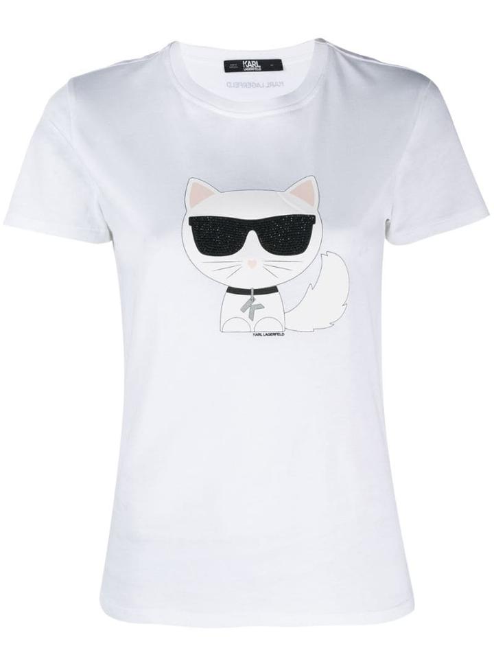Karl Lagerfeld Ikonic Choupette T-shirt - White