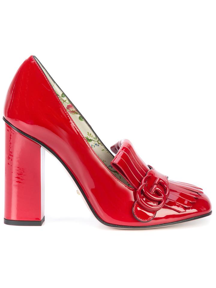 Gucci Marmont High Heel Pumps - Red