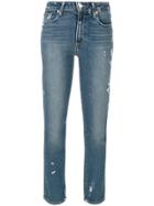 Paige Straight Cropped Jeans - Blue