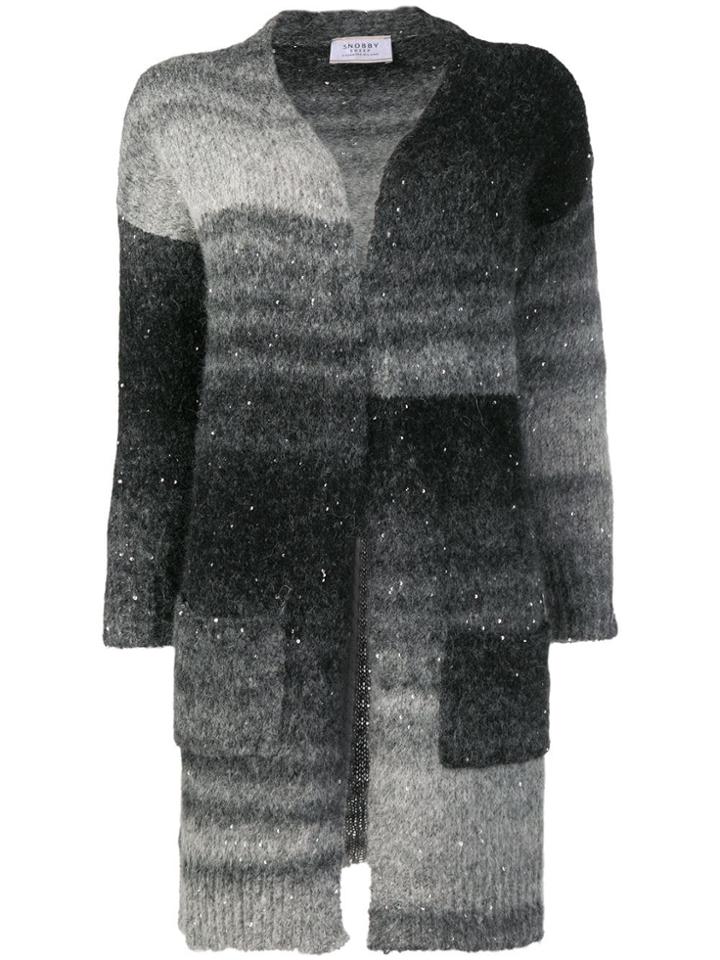 Snobby Sheep Degradé Mid-lenght Cardigan - Black