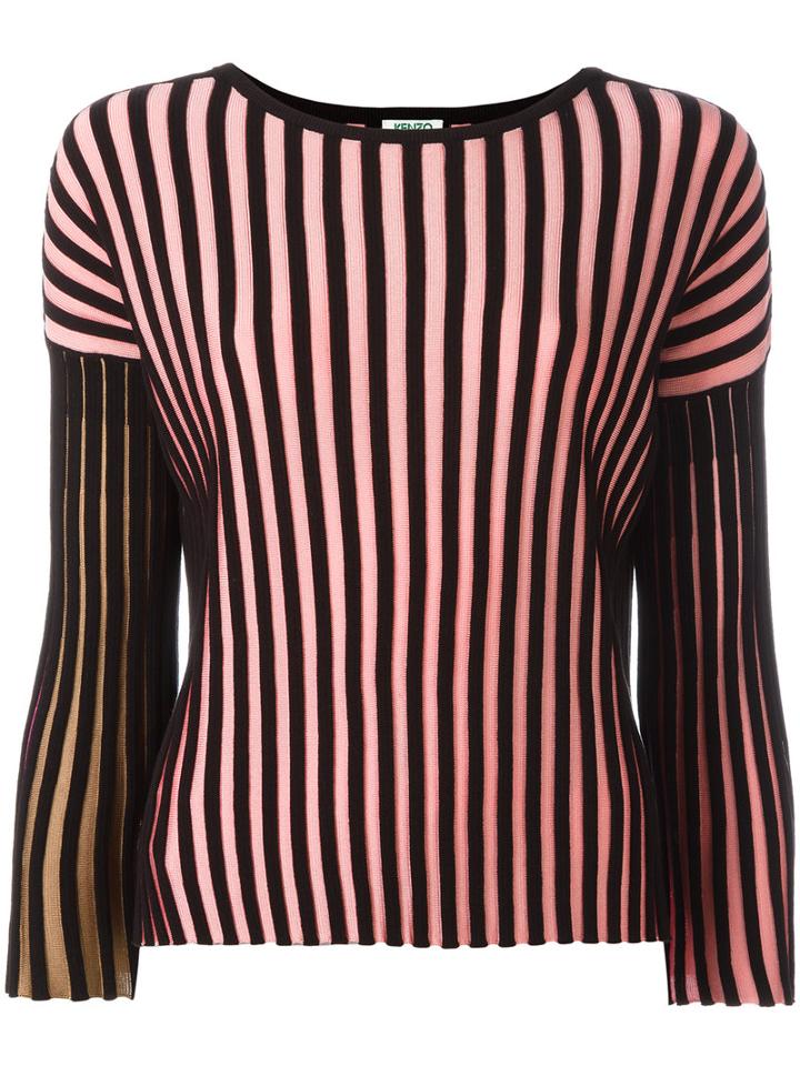 Kenzo Ribbed Jumper, Women's, Size: Small, Pink/purple, Viscose/cotton