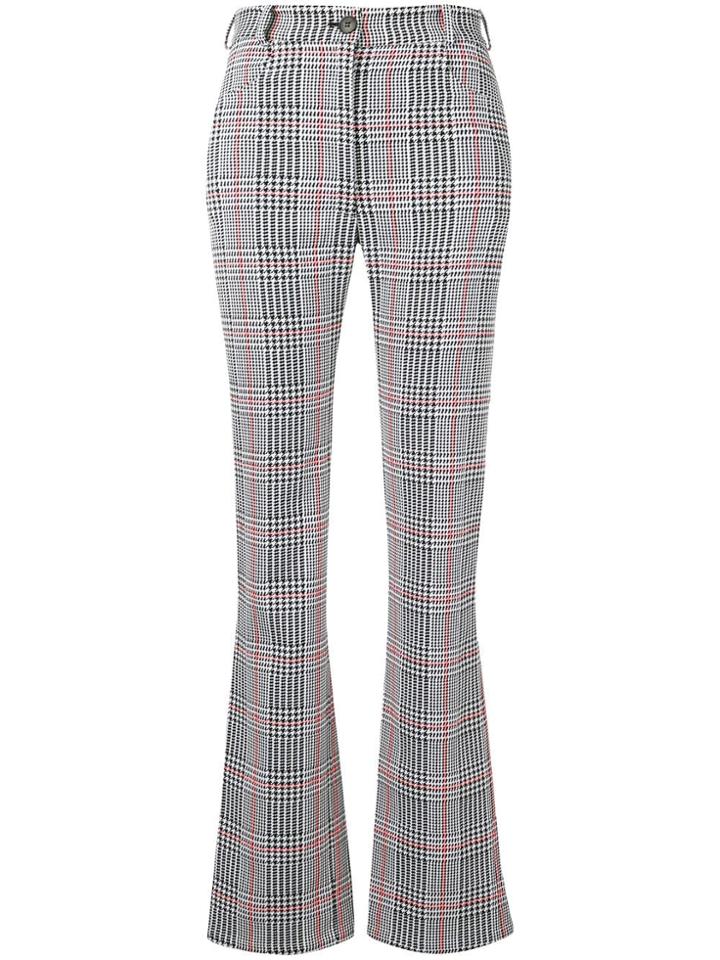 Marios Check Print Trousers - Black