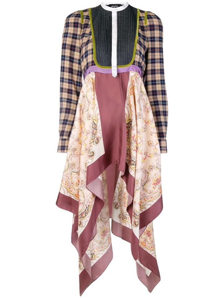 Dsquared2 Asymmetric Scarf Dress - Blue