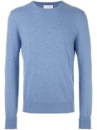 Ballantyne Crew Neck Jumper, Men's, Size: 54, Blue, Cashmere