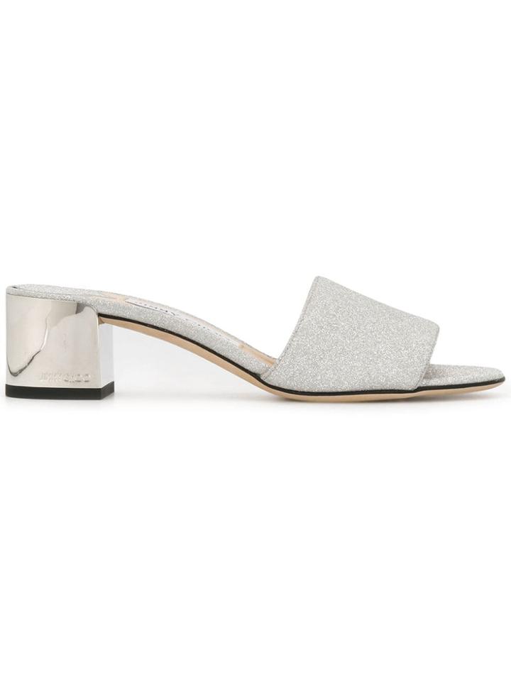 Jimmy Choo Open Toe Sandals - Silver