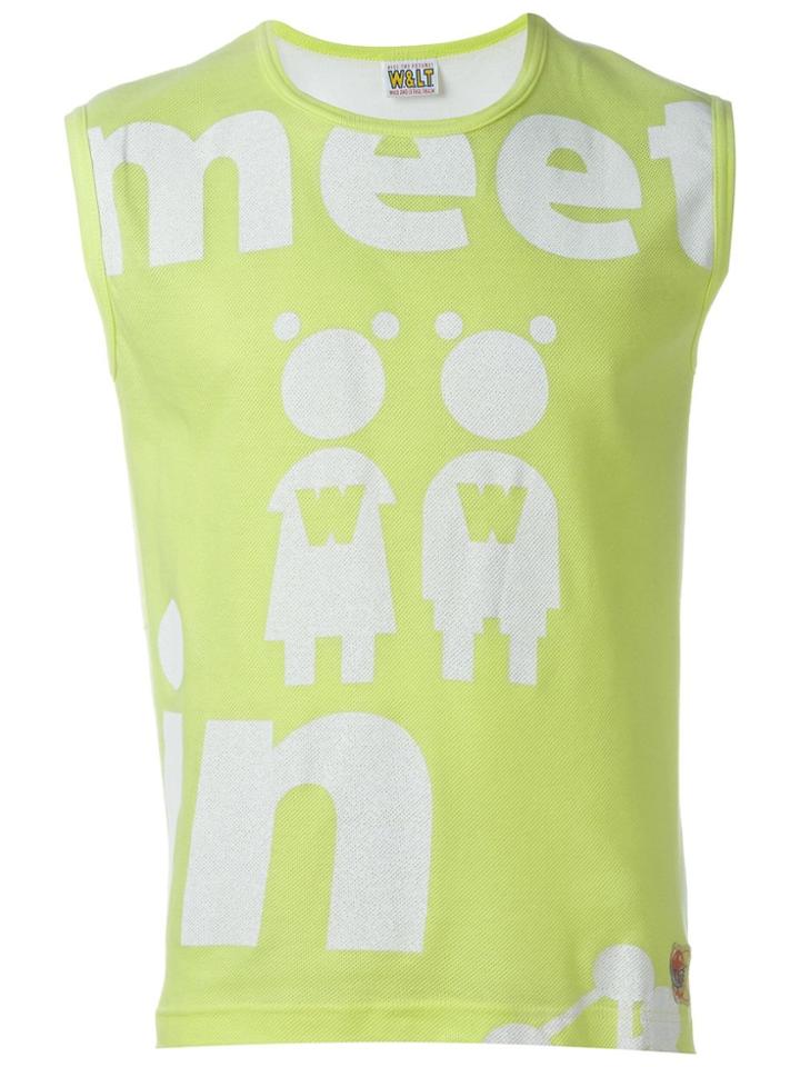 Walter Van Beirendonck Vintage Screen Printed Sleeveless Top - Yellow
