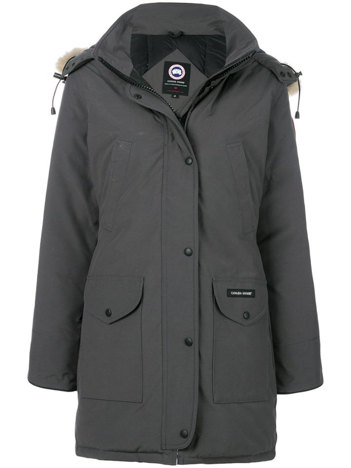 Canada Goose Fur Hooded Coat - Grey