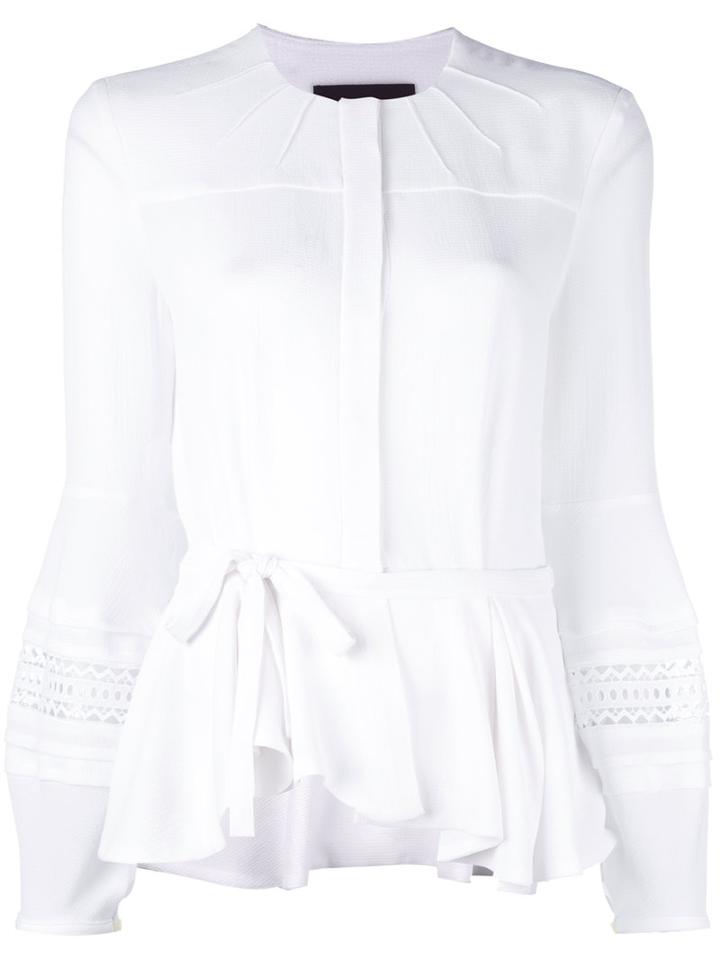 Talbot Runhof Macau Top, Women's, Size: 32, White, Polyamide/polyester/spandex/elastane