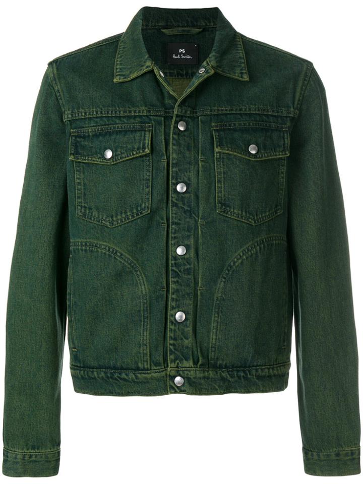 Ps By Paul Smith Casual Denim Jacket - Green