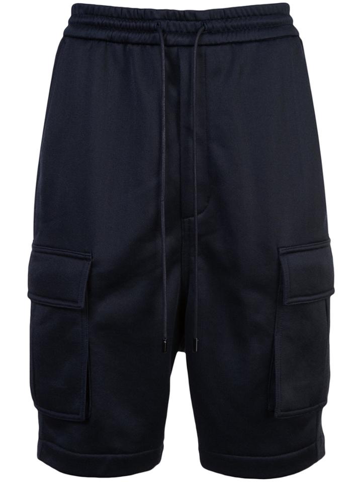 Juun.j Relaxed Fit Track Shorts With Side Pockets - Blue