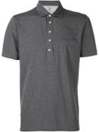 Brunello Cucinelli Chest Pocket Polo Shirt, Men's, Size: S, Grey, Cotton