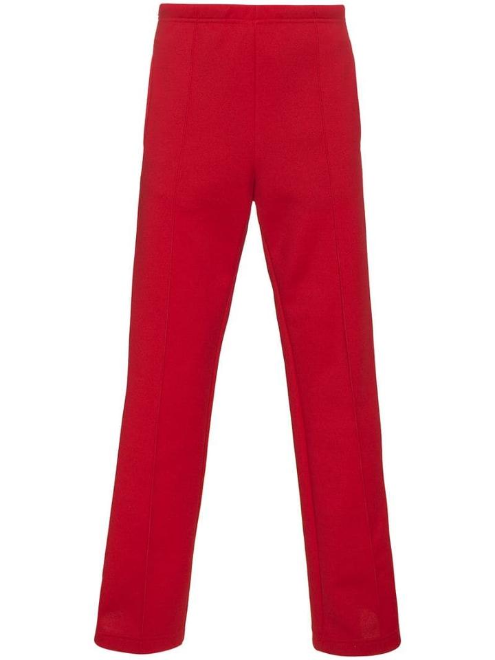 Maison Margiela Red Striped Cotton Track Pants