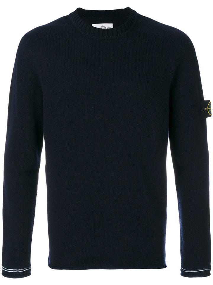 Stone Island - Long-sleeve Pullover - Men - Wool/polyamide - Xxxl, Blue, Wool/polyamide