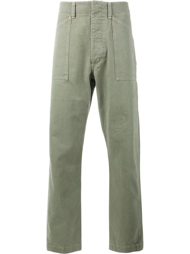 Wtaps Relaxed Fit Trousers, Men's, Size: Xl, Green, Cotton