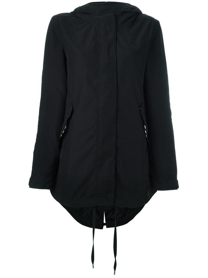 Adidas Originals Fishtail Hem Parka Coat, Women's, Size: 48, Black, Nylon/polyester
