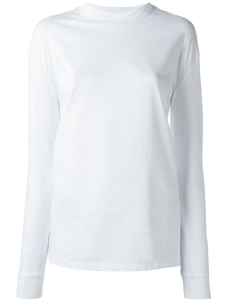 Msgm Ruffled Back Knitted Blouse, Women's, Size: Large, White, Cotton