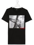 Diesel Kids Teen Photographic Print T-shirt - Black