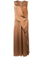 Sies Marjan Draped Long Dress - Brown