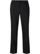 Michael Michael Kors Flared Cropped Trousers, Women's, Size: Xxs, Black, Spandex/elastane/wool