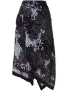 Y's Asymmetric Printed Tapestry Trousers - Purple