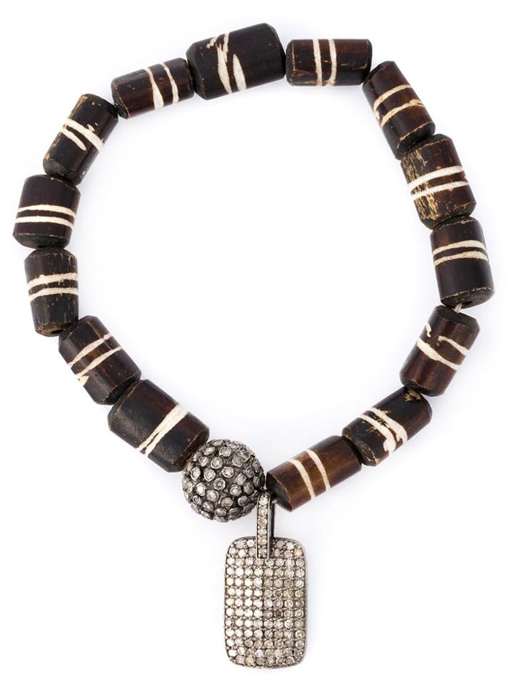 Loree Rodkin Bead Diamond Charm Bracelet - Brown