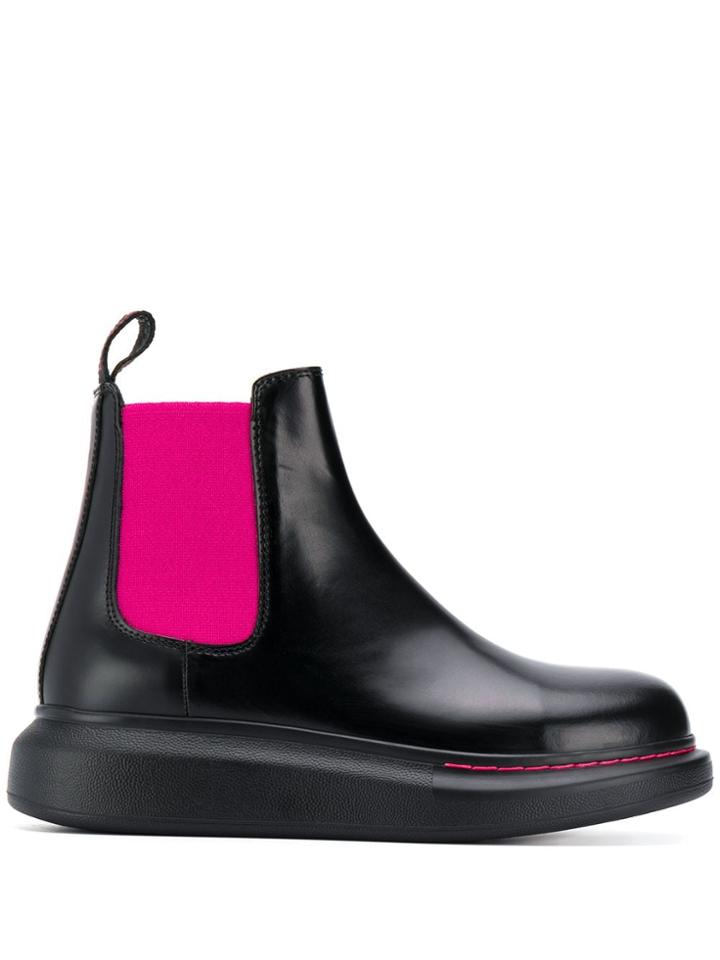 Alexander Mcqueen Hybrid Chelsea Boots - Black