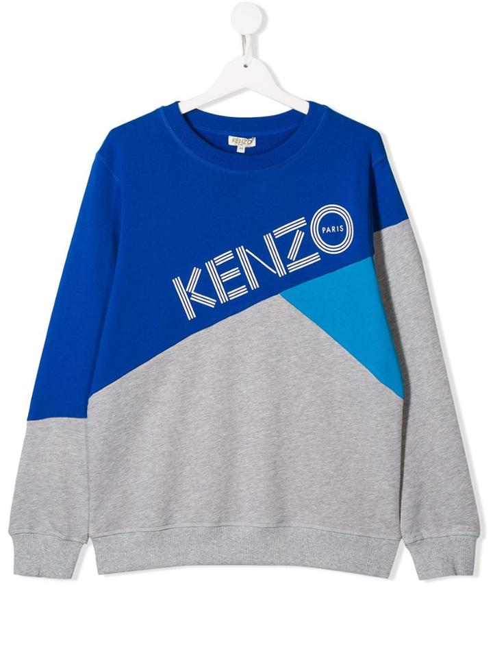 Kenzo Kids Teen Logo Print Sweatshirt - Grey