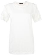 Dolce & Gabbana Lace Sleeve T-shirt - White
