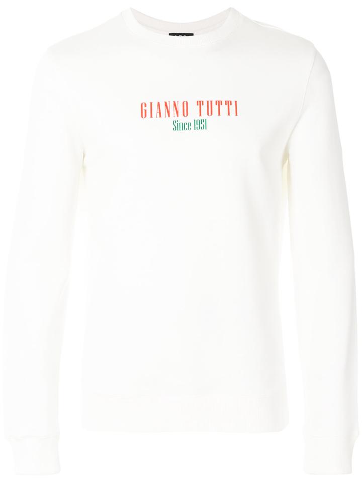 A.p.c. Printed Sweatshirt - White