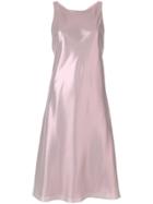 Alberta Ferretti Shimmery Racerback Dress - Pink & Purple