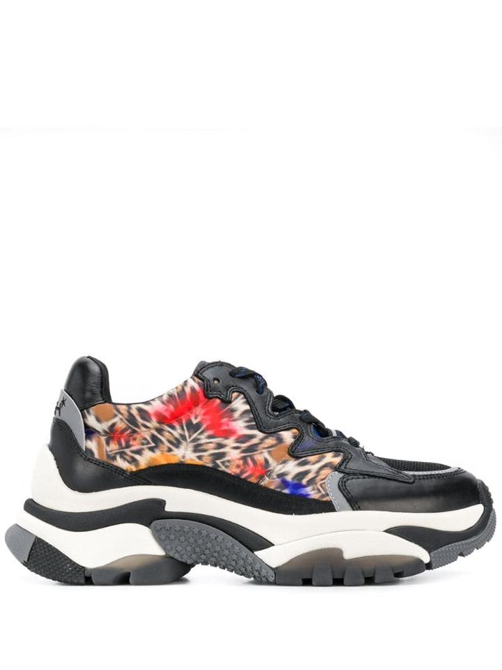 Ash Printed Low Top Sneakers - Black