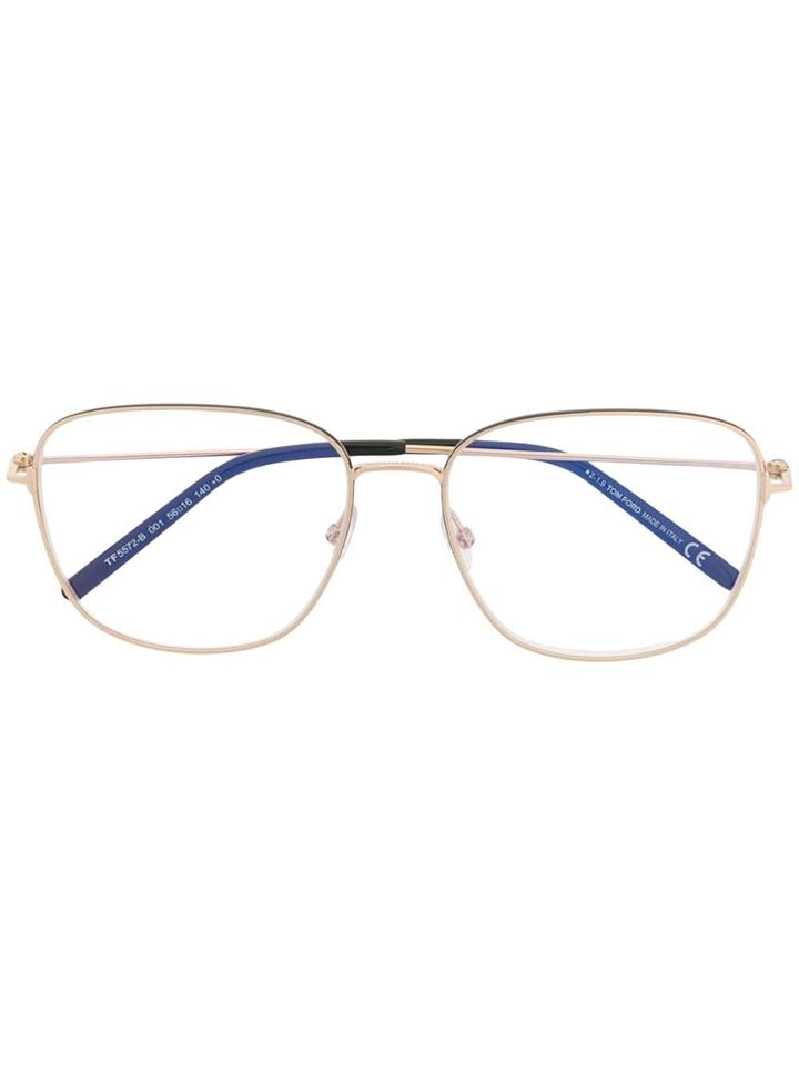 Tom Ford Eyewear Oversized Frame Glasses - Gold