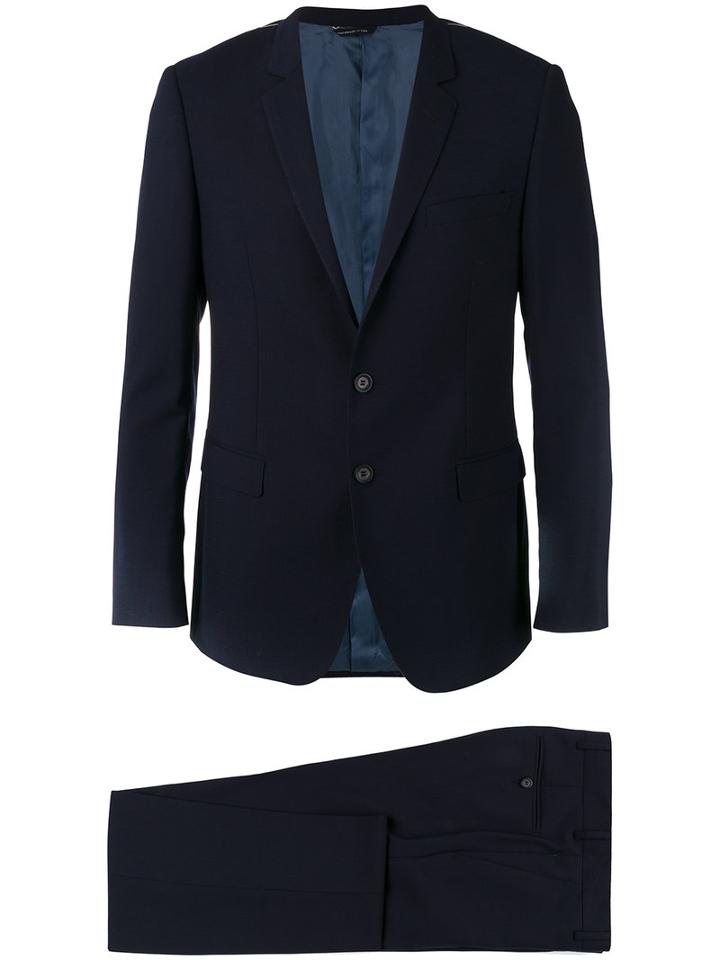 Tonello Skinny Fit Suit, Men's, Size: 46, Blue, Virgin Wool/cupro