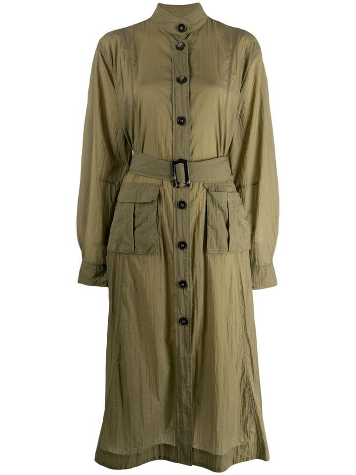 Ganni Ripstop Dress - Green