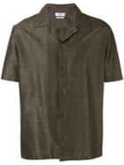 Cmmn Swdn Boxy Shortsleeved Shirt, Men's, Size: 50, Brown, Cotton/linen/flax/spandex/elastane