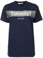 Twin-set Logo Print T-shirt - Blue