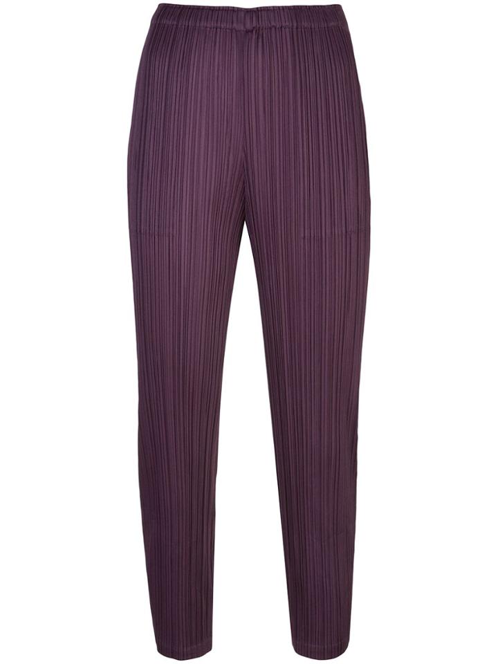 Pleats Please Issey Miyake Pleated Pull-on Trousers - Purple