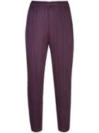 Pleats Please Issey Miyake Pleated Pull-on Trousers - Purple