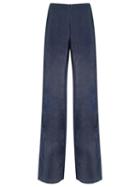 Uma Raquel Davidowicz Wide Leg Trousers, Women's, Size: 38, Blue, Lyocell
