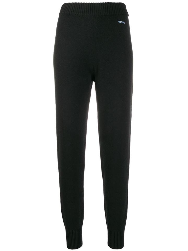 Prada Cashmere Knitted Leggings - Black