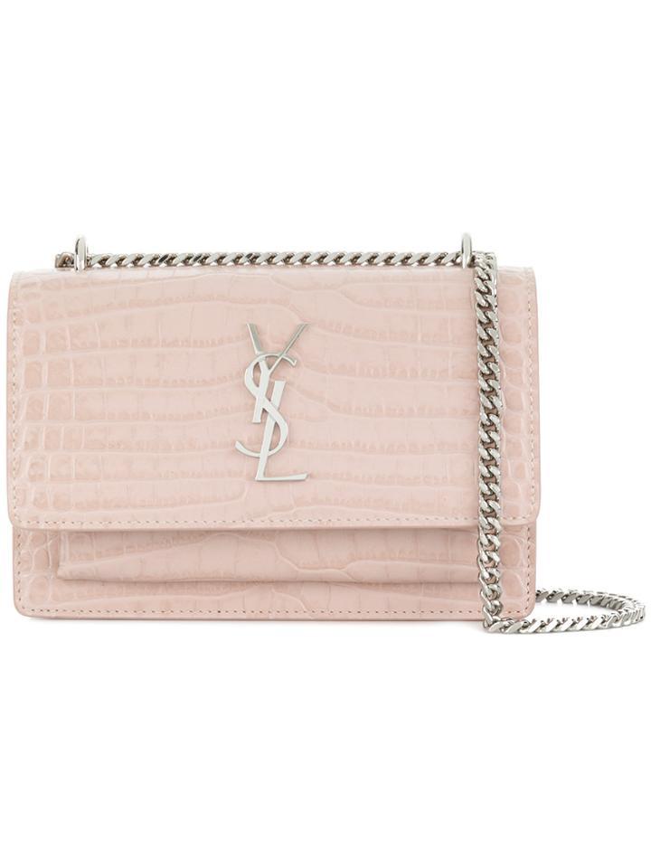 Saint Laurent Sunset Monogram Bag - Pink & Purple