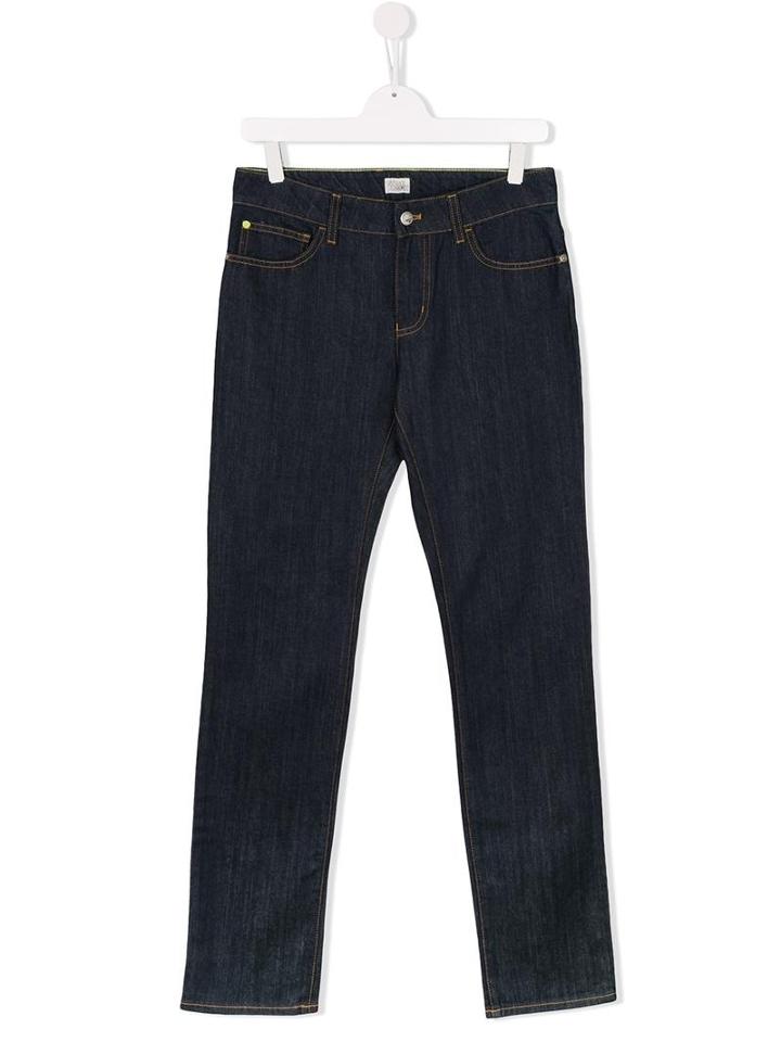 Armani Junior Slim Fit Jeans, Boy's, Size: 16 Yrs, Blue