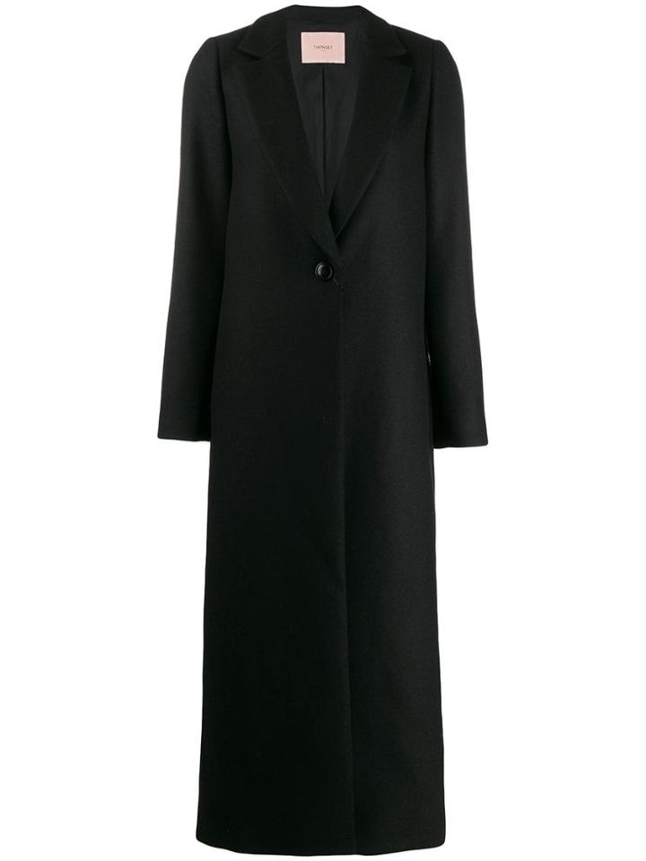 Twin-set Single-breasted Coat - Black