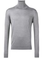 Lanvin Turtleneck Fitted Jumper, Men's, Size: Xl, Grey, Silk