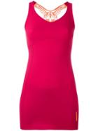 Sàpopa Embroidered Back Tank Top, Women's, Size: Medium, Red, Polyamide/spandex/elastane