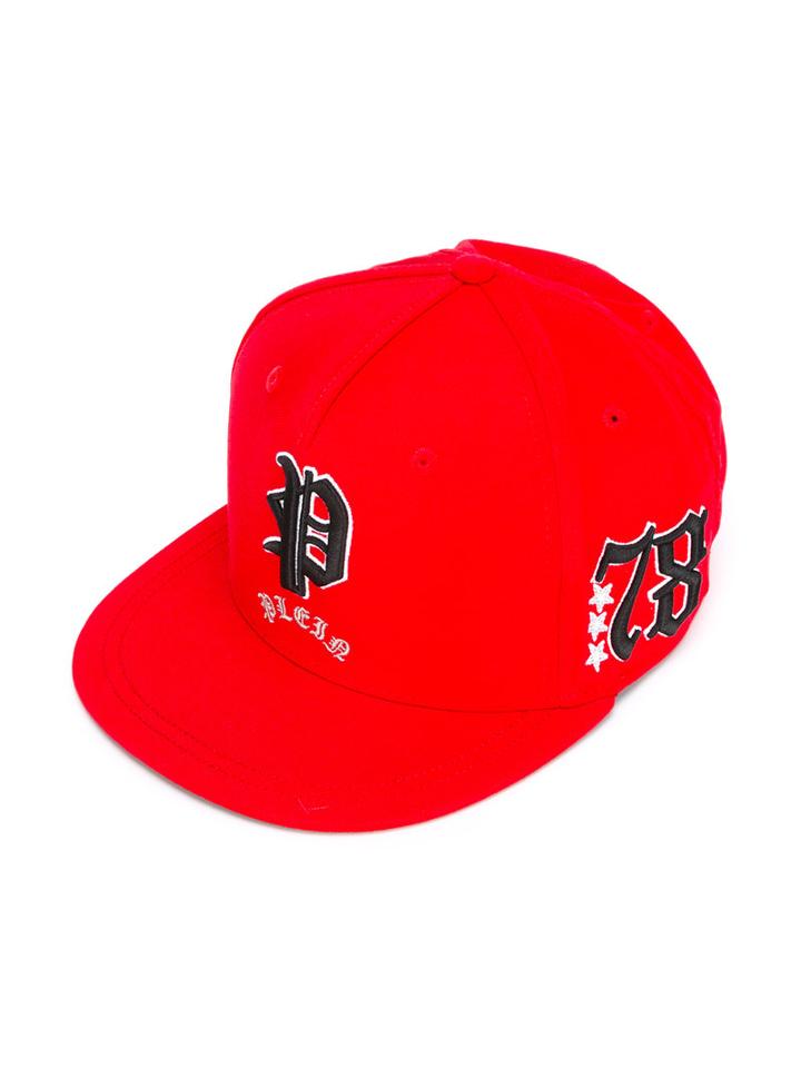 Philipp Plein Kids Embroidered Logo Cap, Boy's, Red