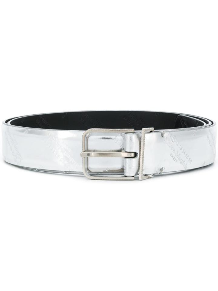 Maison Margiela Metallic Logo-embossed Belt